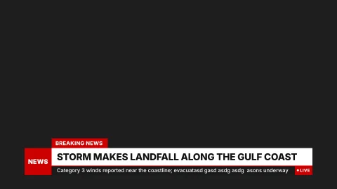 A breaking news lower third
