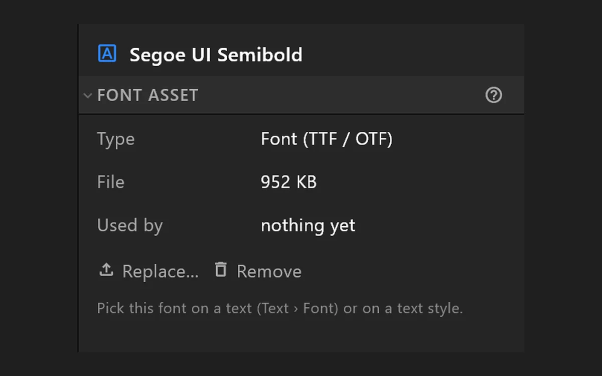 A font asset in airZ Editor