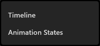 The Animations + menu: Timeline and Animation States