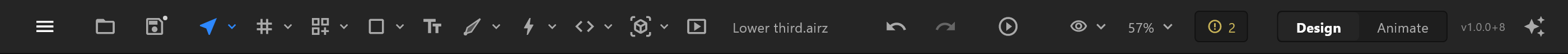 The top bar
